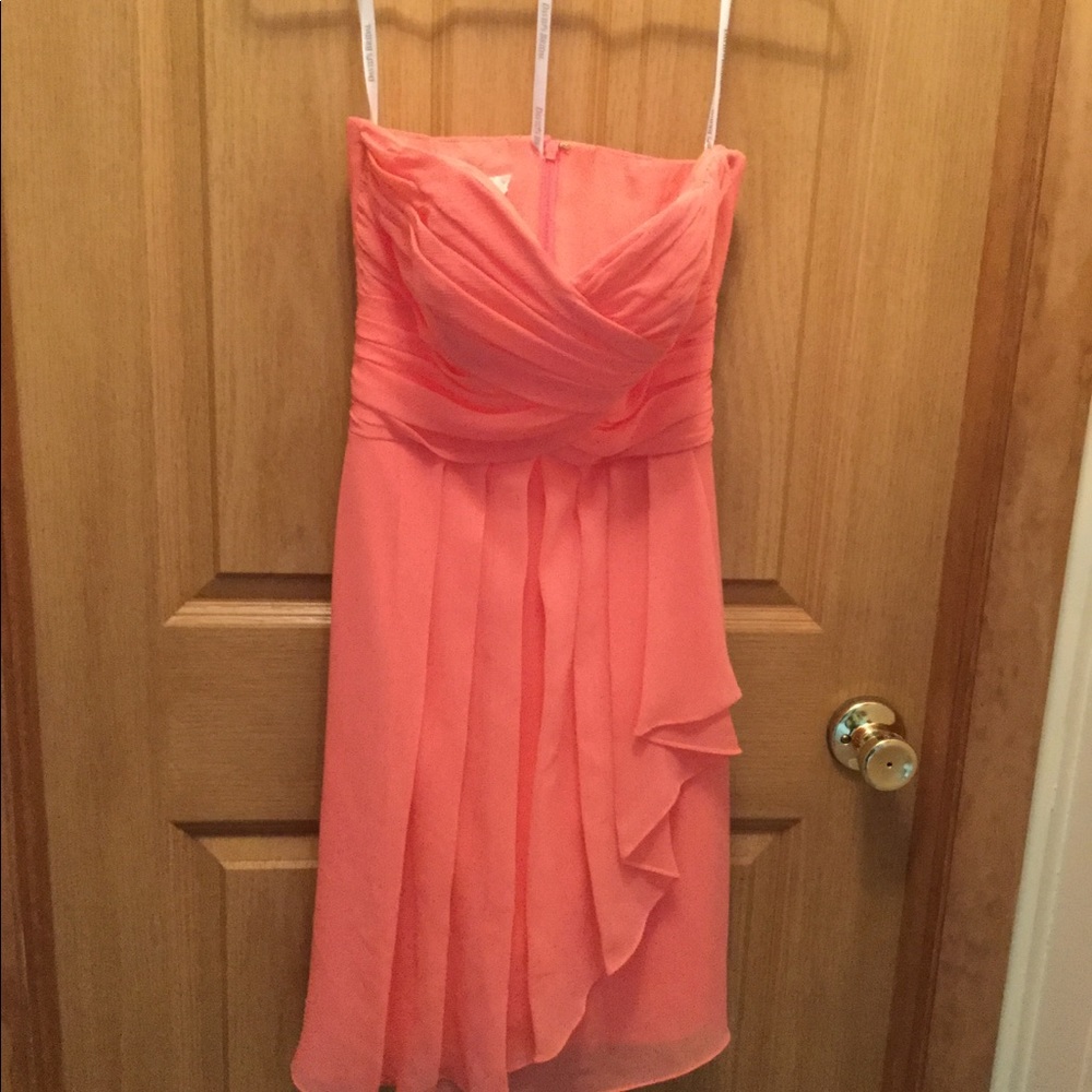David Bridal F14847, in coral size 2